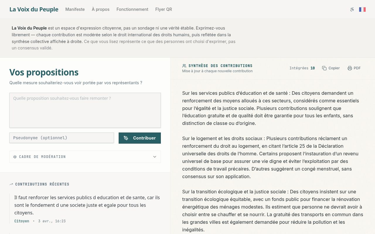 Page principale
